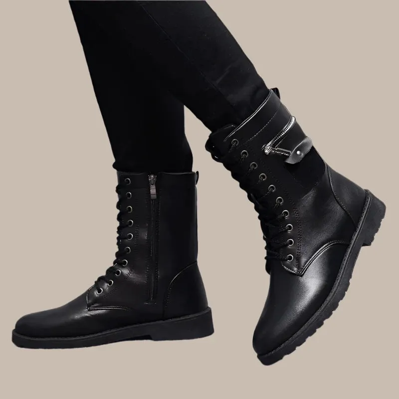 PU Leather Men Winter Boots