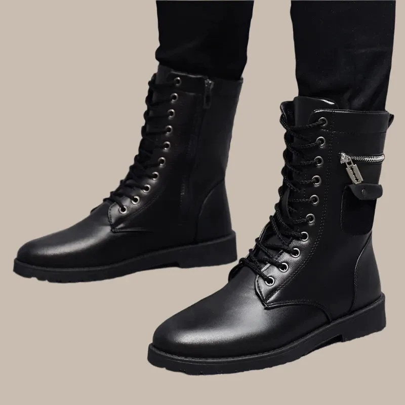 PU Leather Men Winter Boots