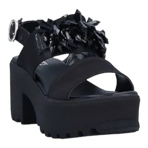 Punk Black Chunky Platform Sandals