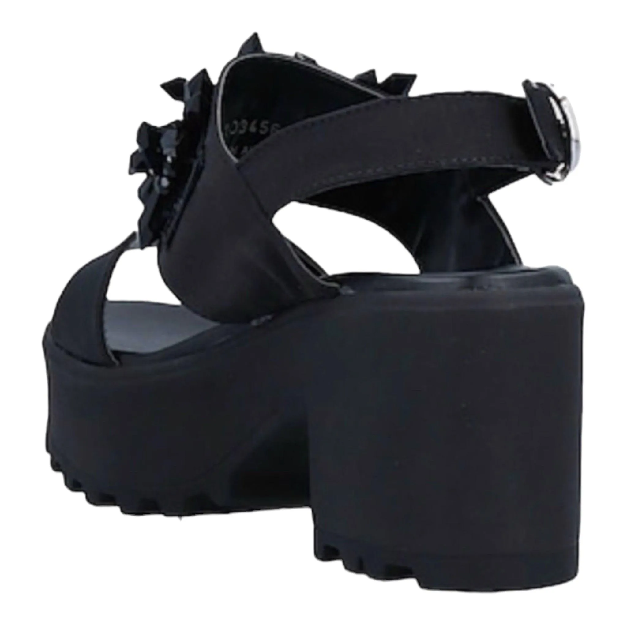 Punk Black Chunky Platform Sandals