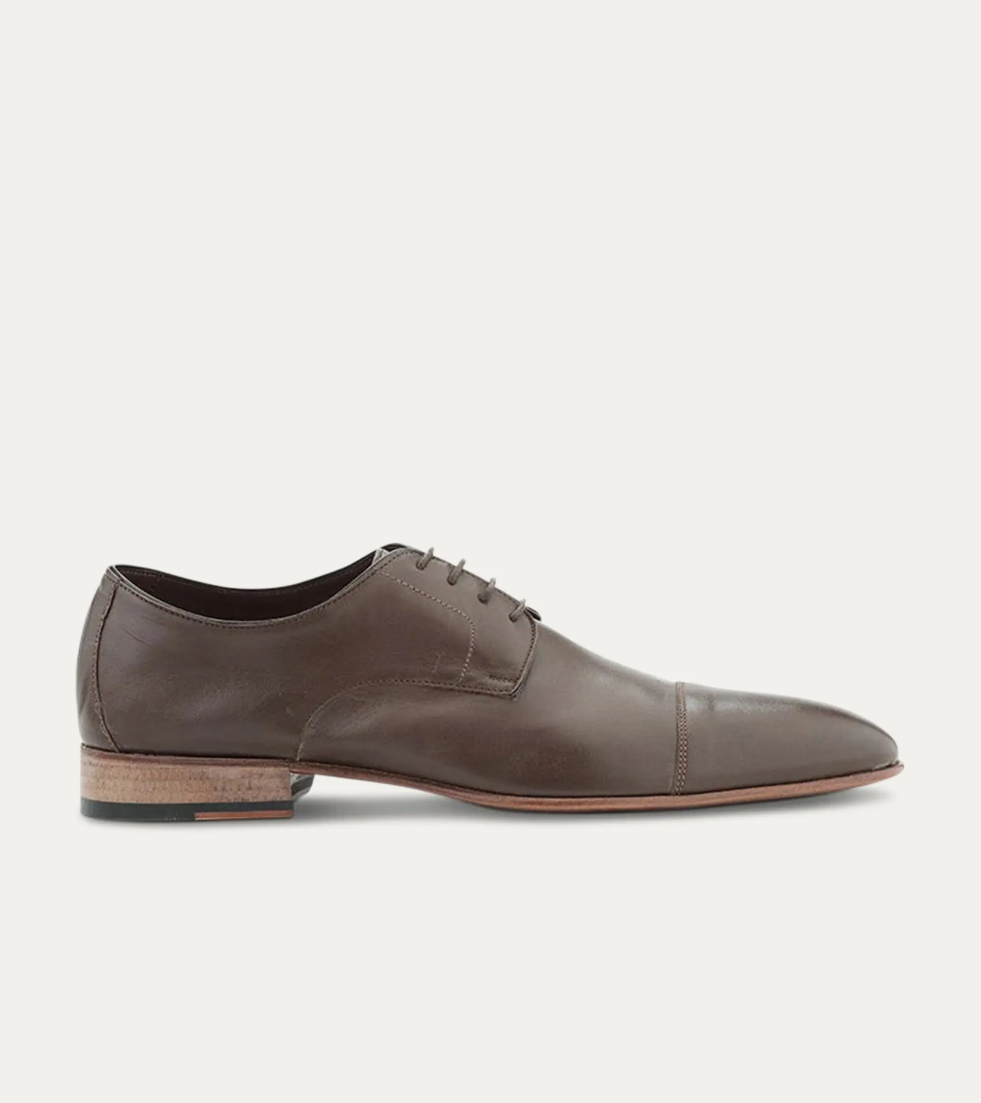 Shane Cap-Toe Oxford in Brown Leather