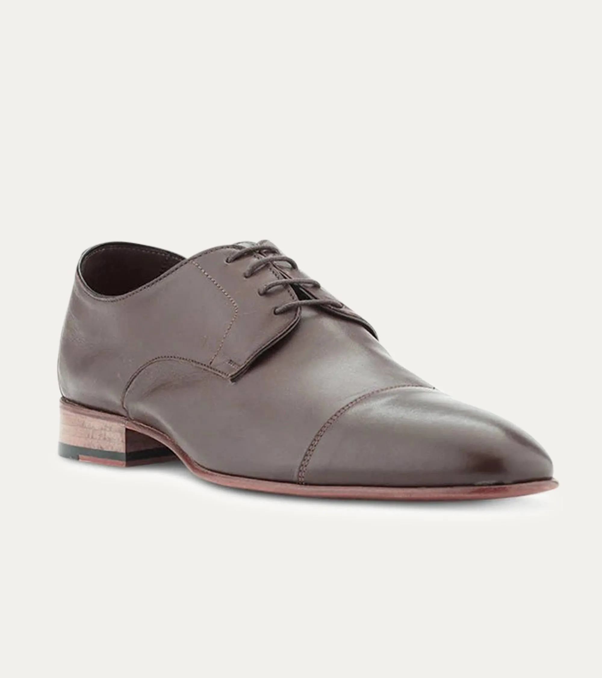 Shane Cap-Toe Oxford in Brown Leather