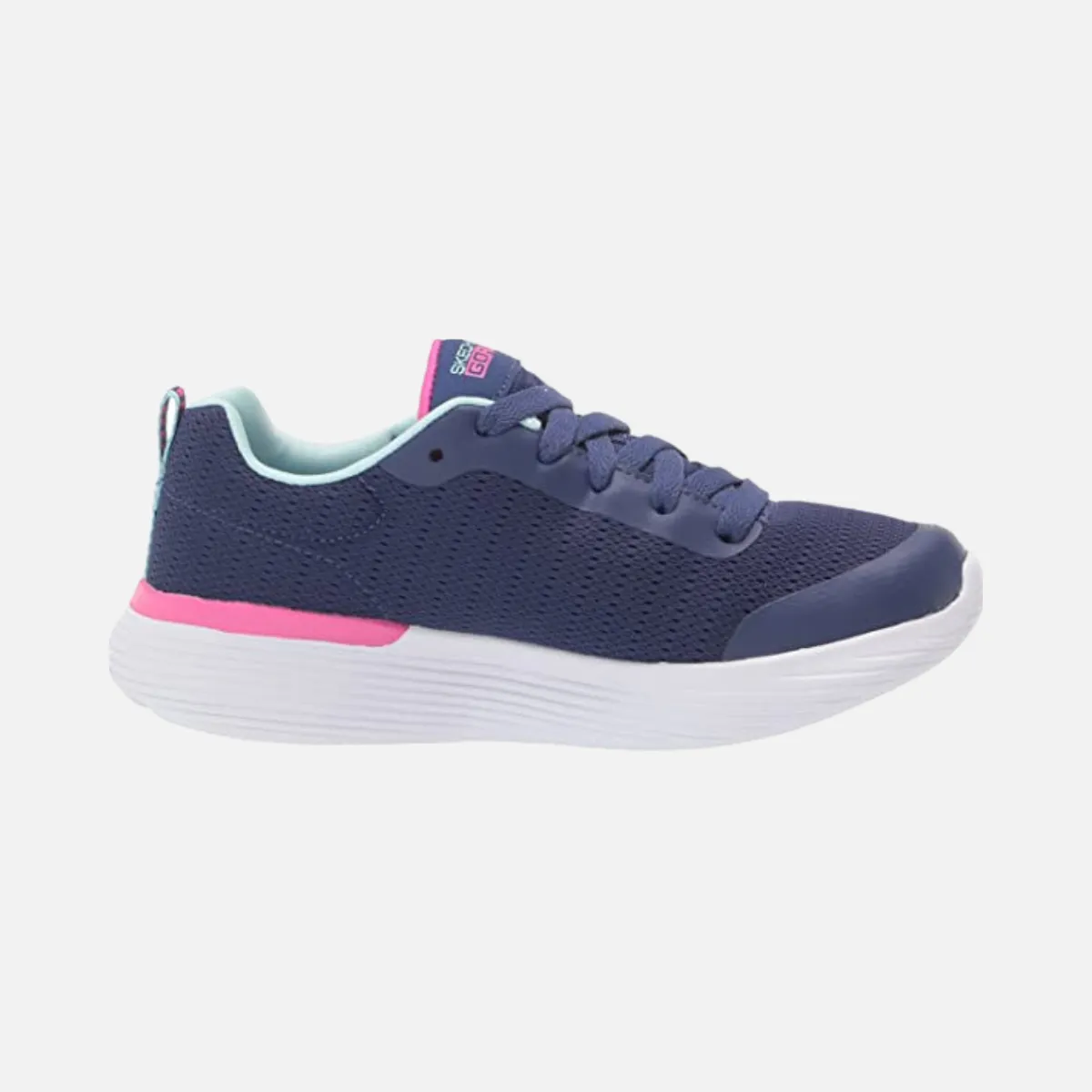 Skechers GOrun 400 V2-Basic Edge Kids Shoes (8-12 Year)-Navy/Pink