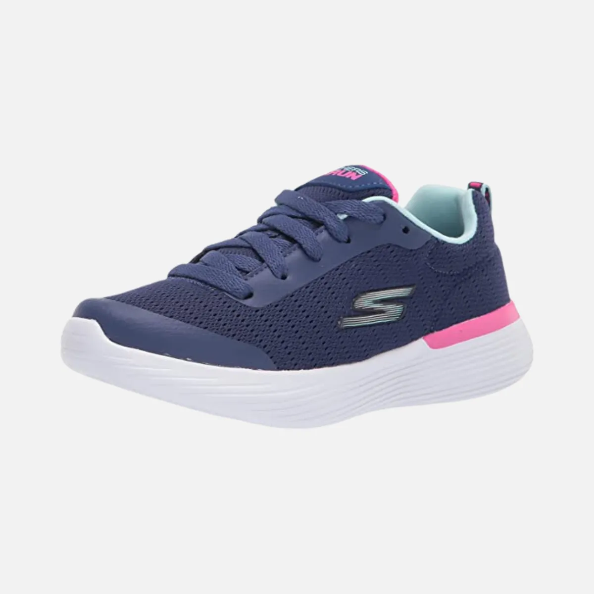 Skechers GOrun 400 V2-Basic Edge Kids Shoes (8-12 Year)-Navy/Pink