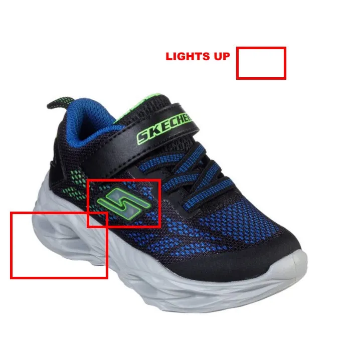 Skechers Toddlers Light Ups Vortex Flash Black