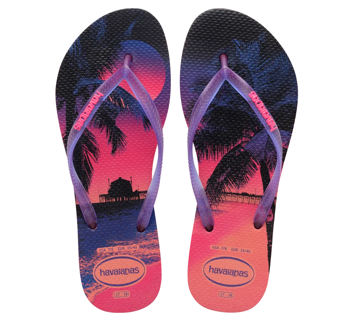 Slim Paisage Flip Flops