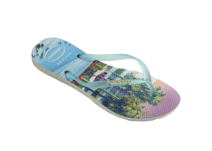 Slim Paisage Flip Flops