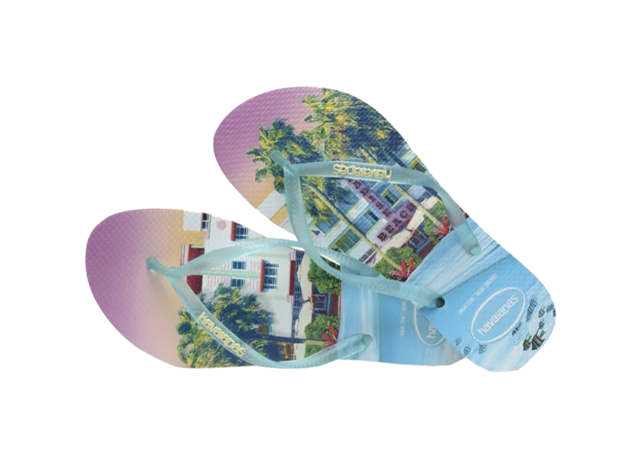 Slim Paisage Flip Flops