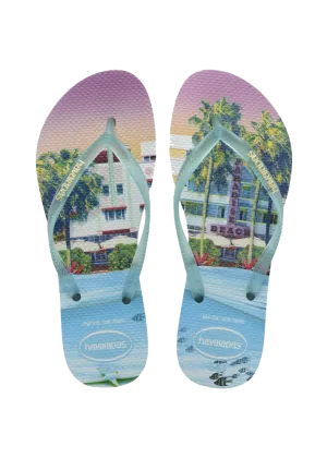 Slim Paisage Flip Flops