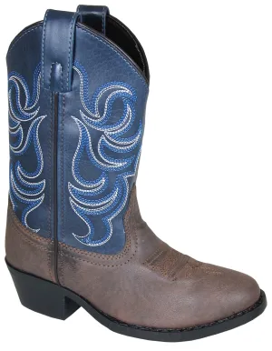 Smoky Mountain Youth Boys Monterey Brown/Navy ManMade Cowboy Boots