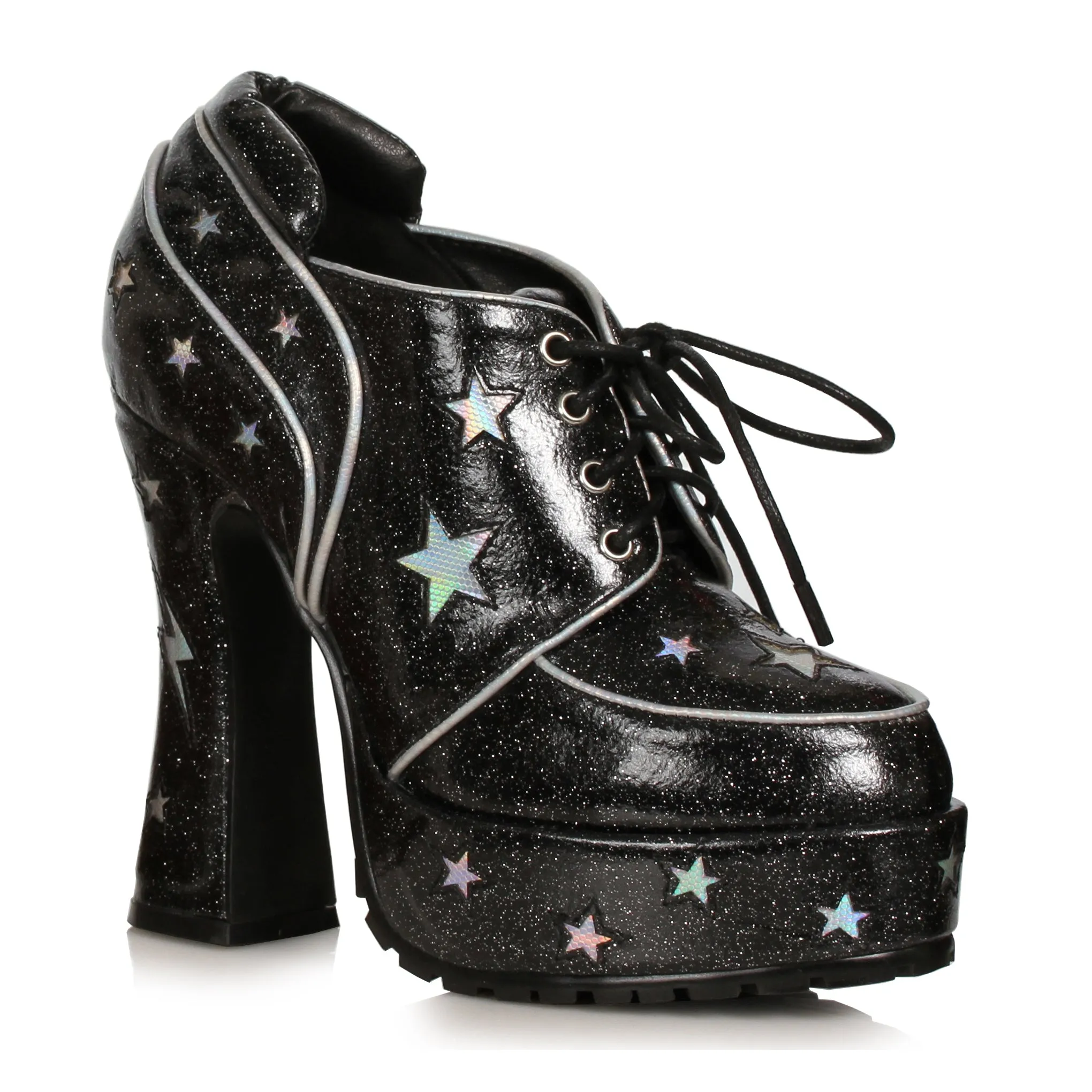 Stardust-557 Star Oxford Chunky Pumps