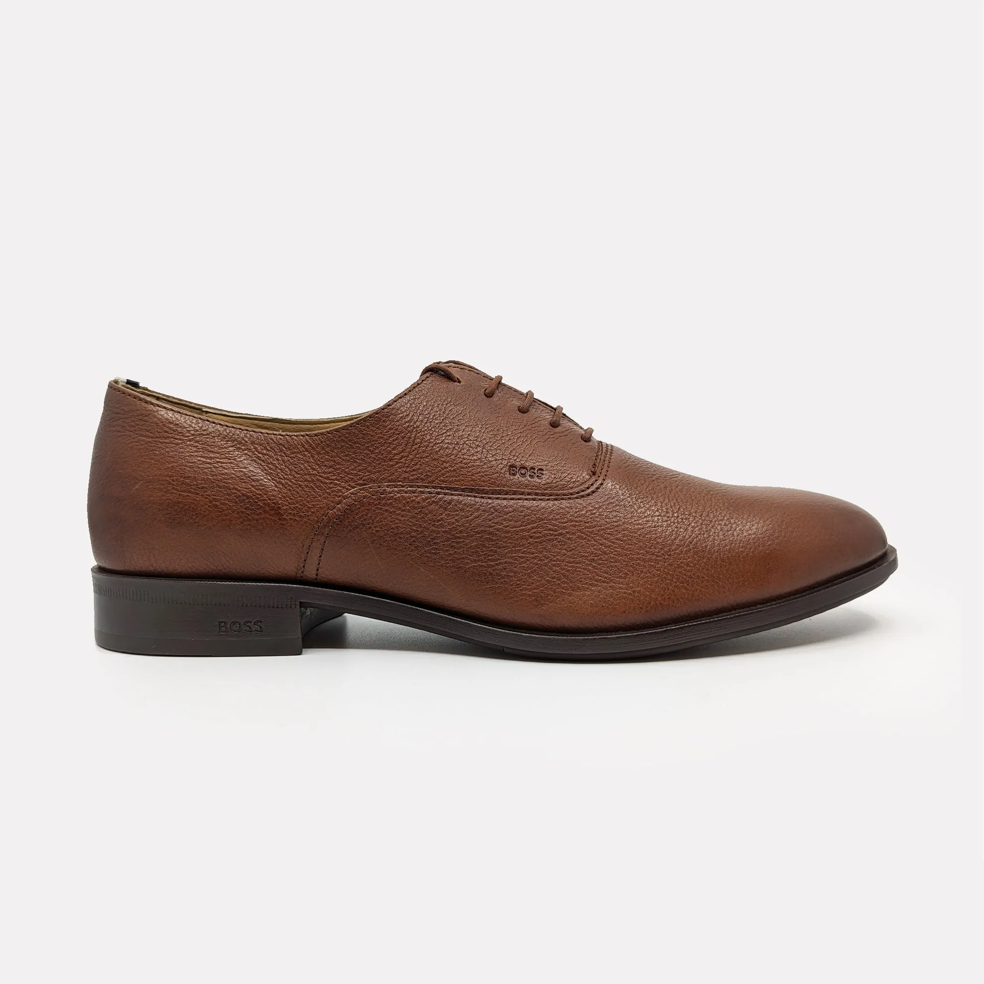 Textured Finish Leather BOSS "Colby" Oxford / Medium Brown