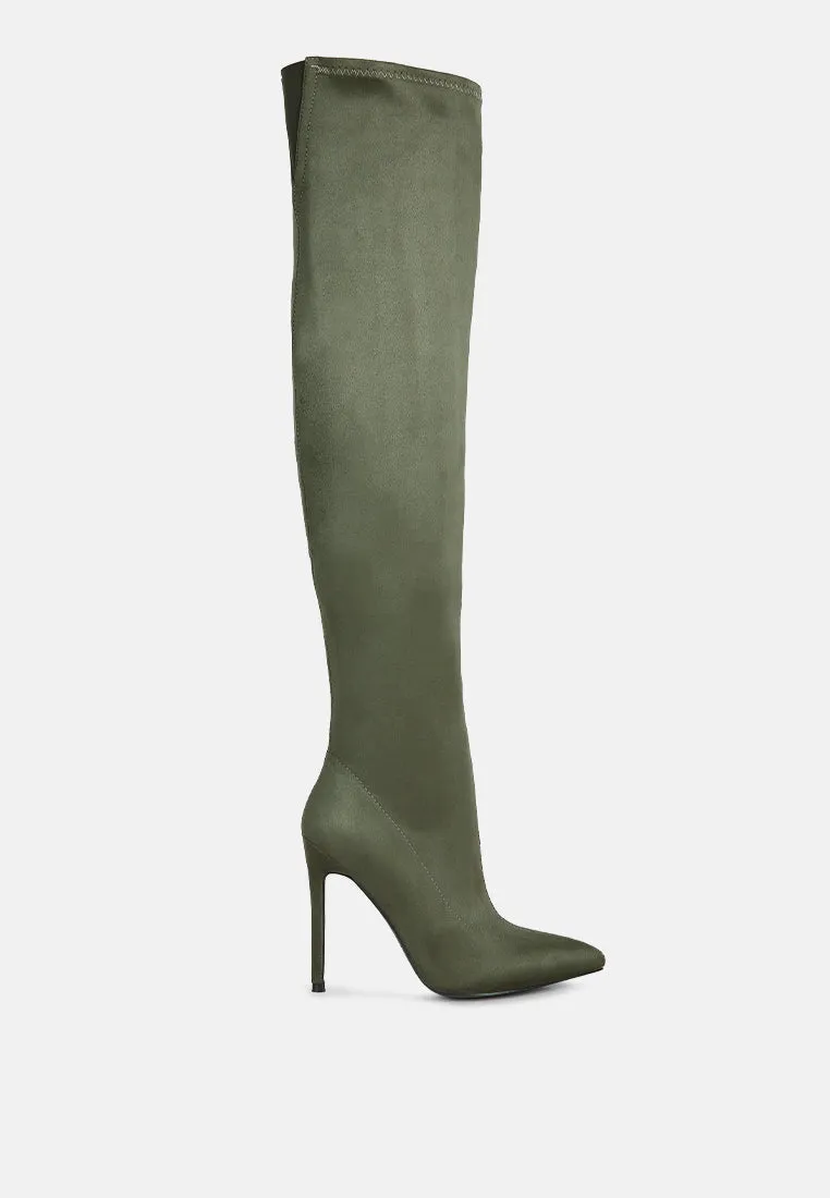 Tilera Stretch Over The Knee Stiletto Boots