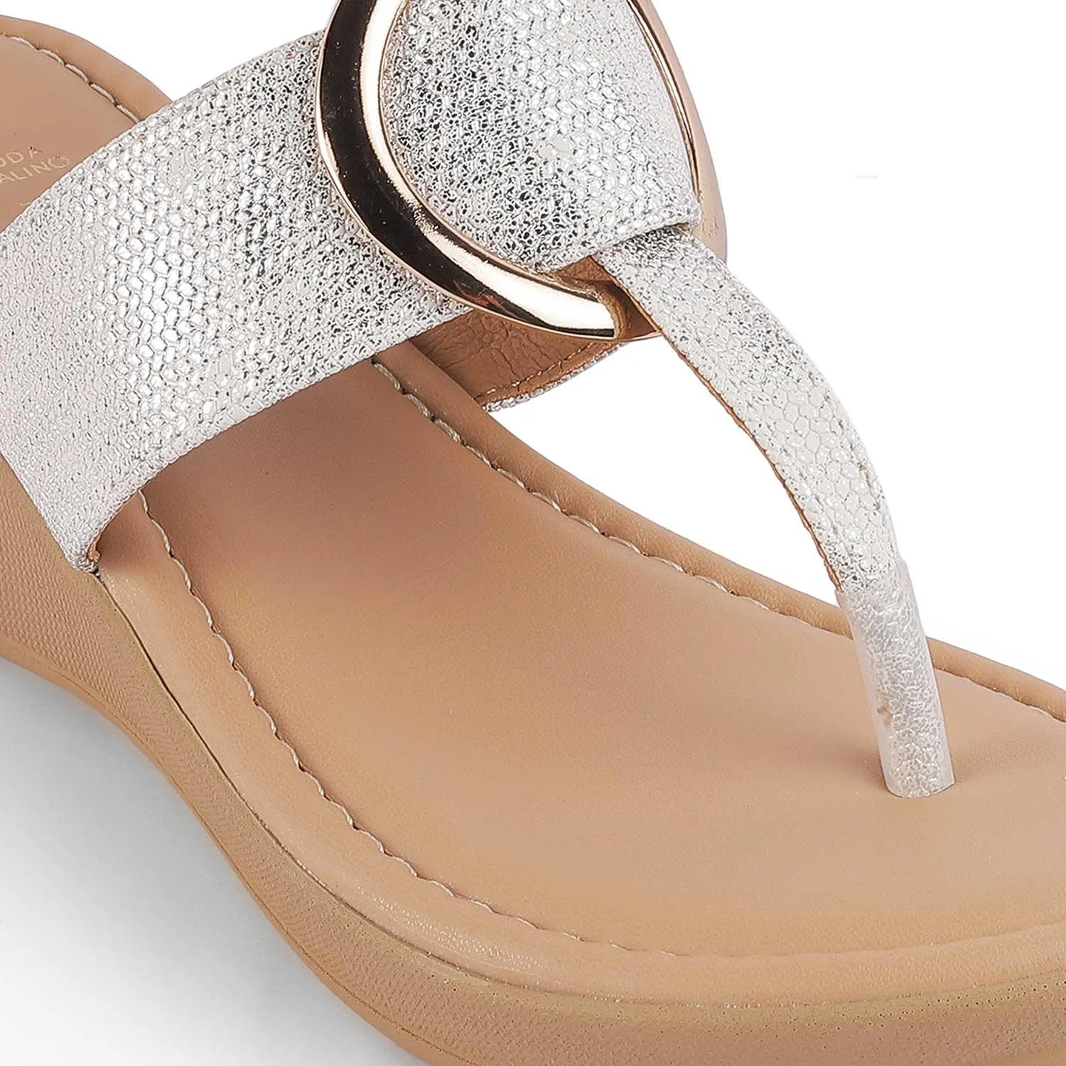 Tresmode Ming White Women's Dress Wedge Sandals