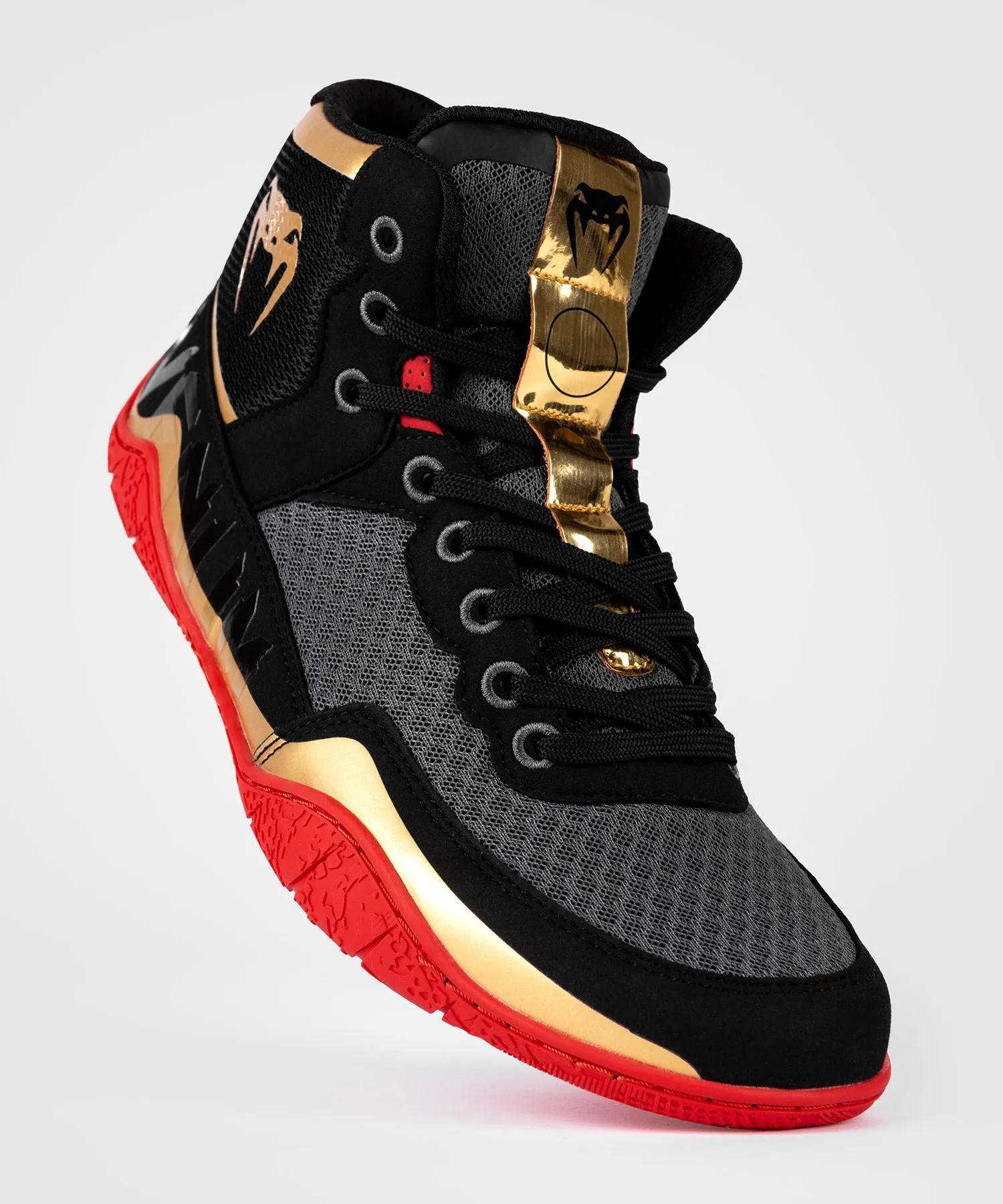 Venum Elite Wrestling Shoes - Black/Gold/Red