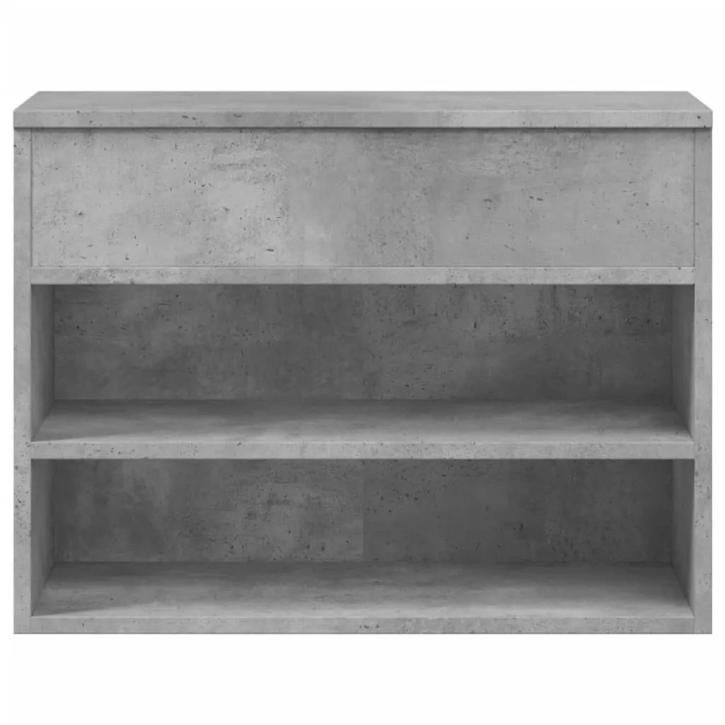 vidaXL Shoe Bench Concrete Grey 60x30x45 cm Engineered Wood