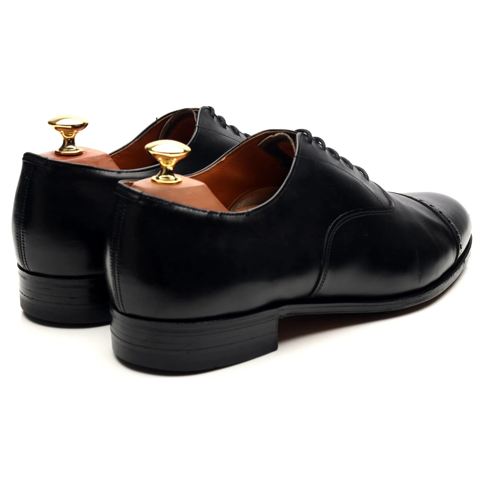 Vintage 'Belmont' Black Leather Oxford UK 9 F