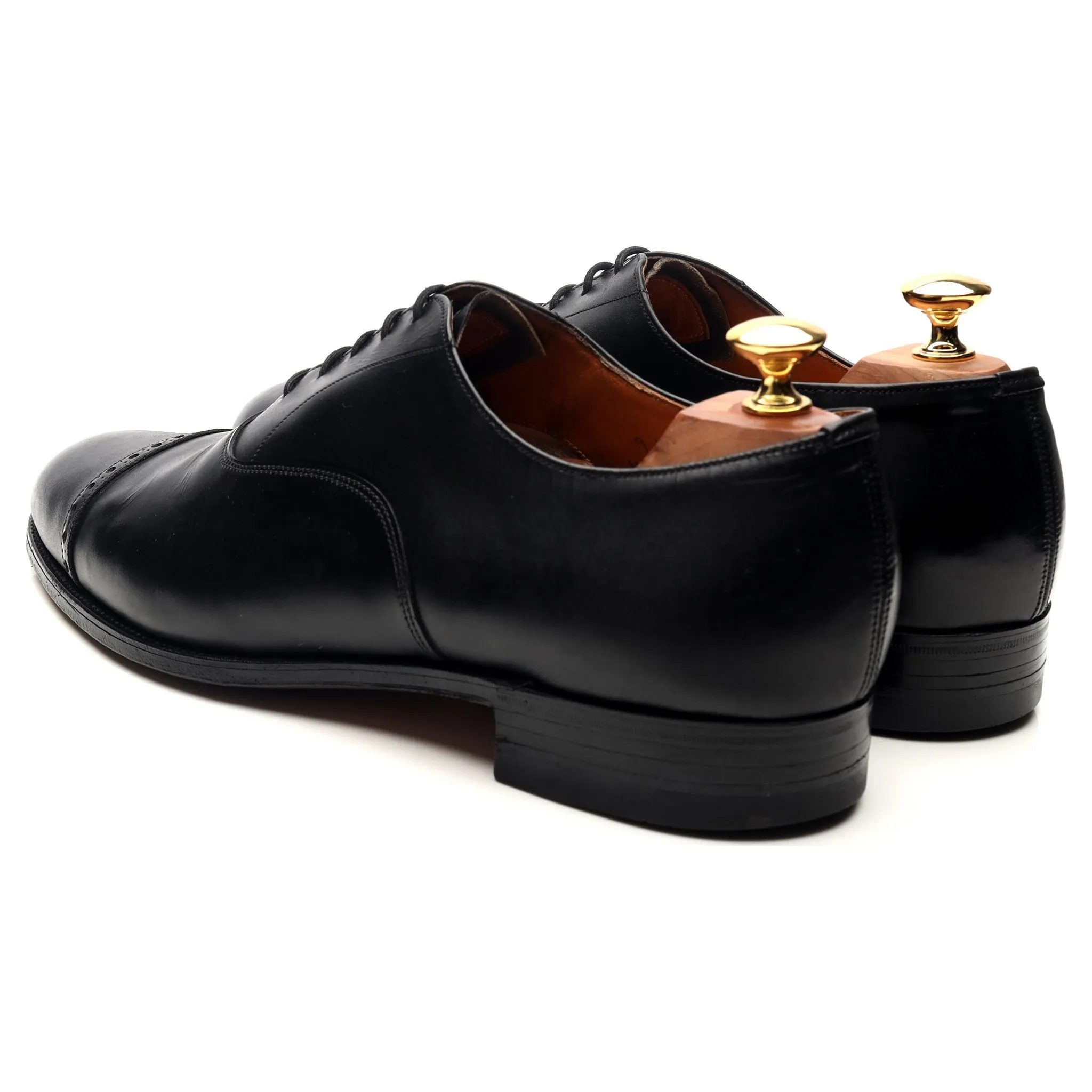 Vintage 'Belmont' Black Leather Oxford UK 9 F