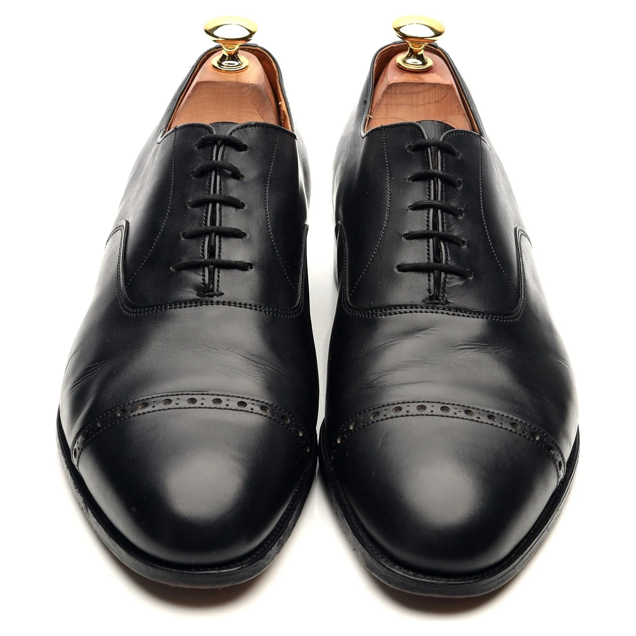 Vintage 'Belmont' Black Leather Oxford UK 9 F