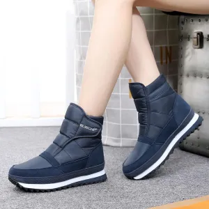 Waterproof fur lining platform boots winter snow boots for women