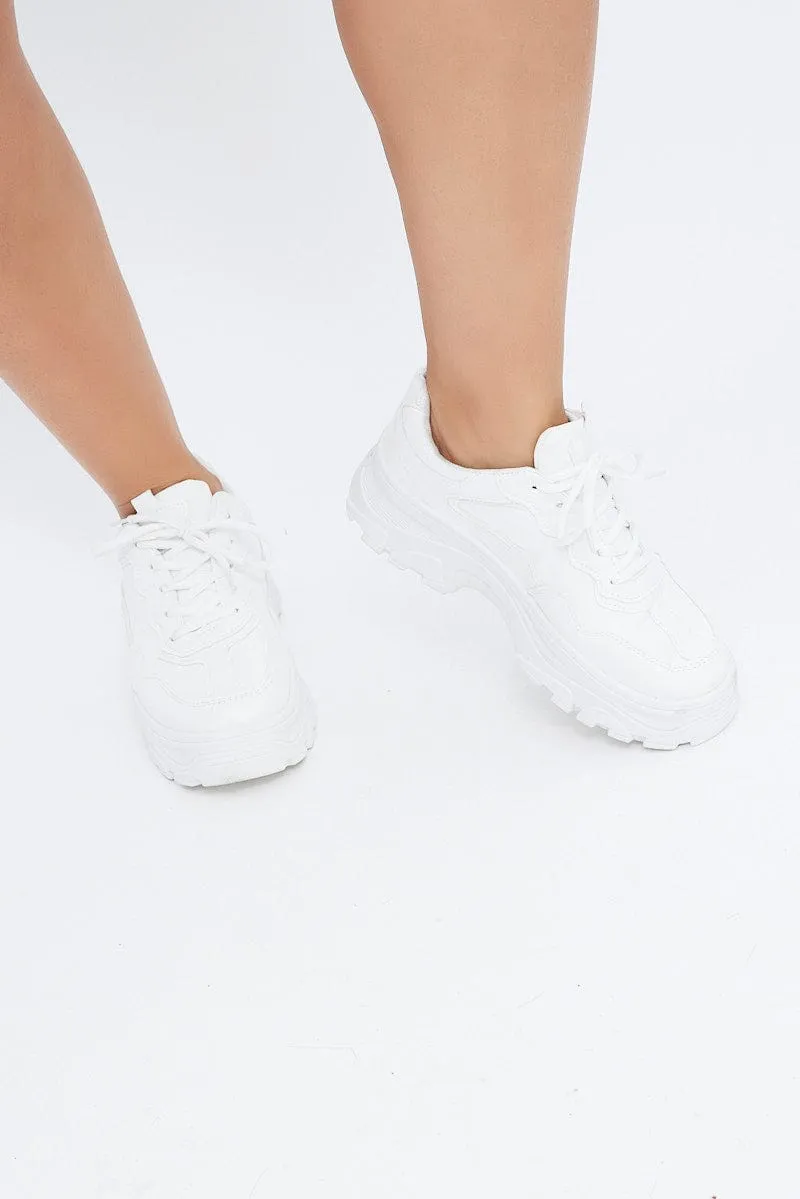 White Chunky Sneakers Trainers