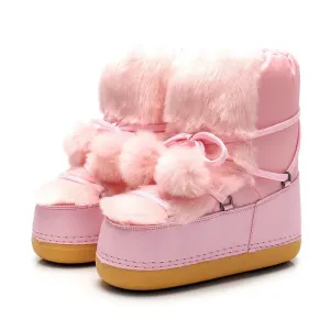 Winter Pom Pom Snow Boots