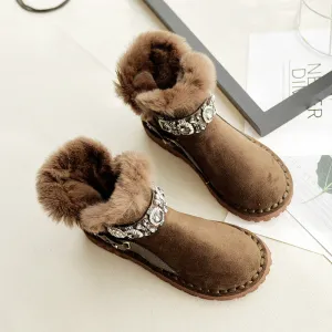 Women Casual Fashion Furred Flat Snow Boots