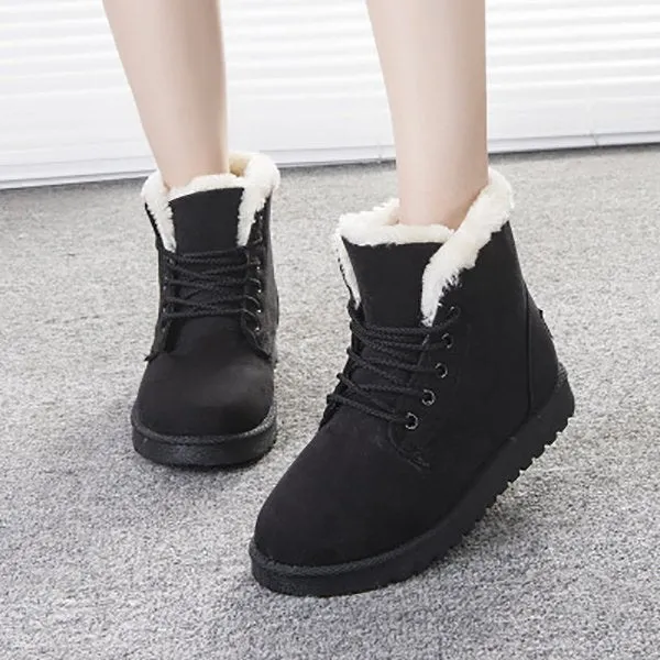 Women Fluffy Snow Boots