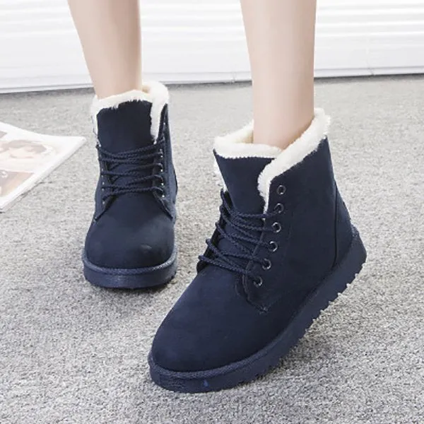 Women Fluffy Snow Boots