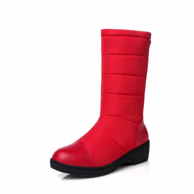 Women Winter Snow Boots Warm Mid-calf Boots Anti-Slip Waterproof Winter Booties