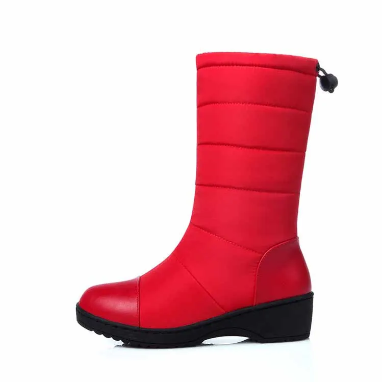 Women Winter Snow Boots Warm Mid-calf Boots Anti-Slip Waterproof Winter Booties