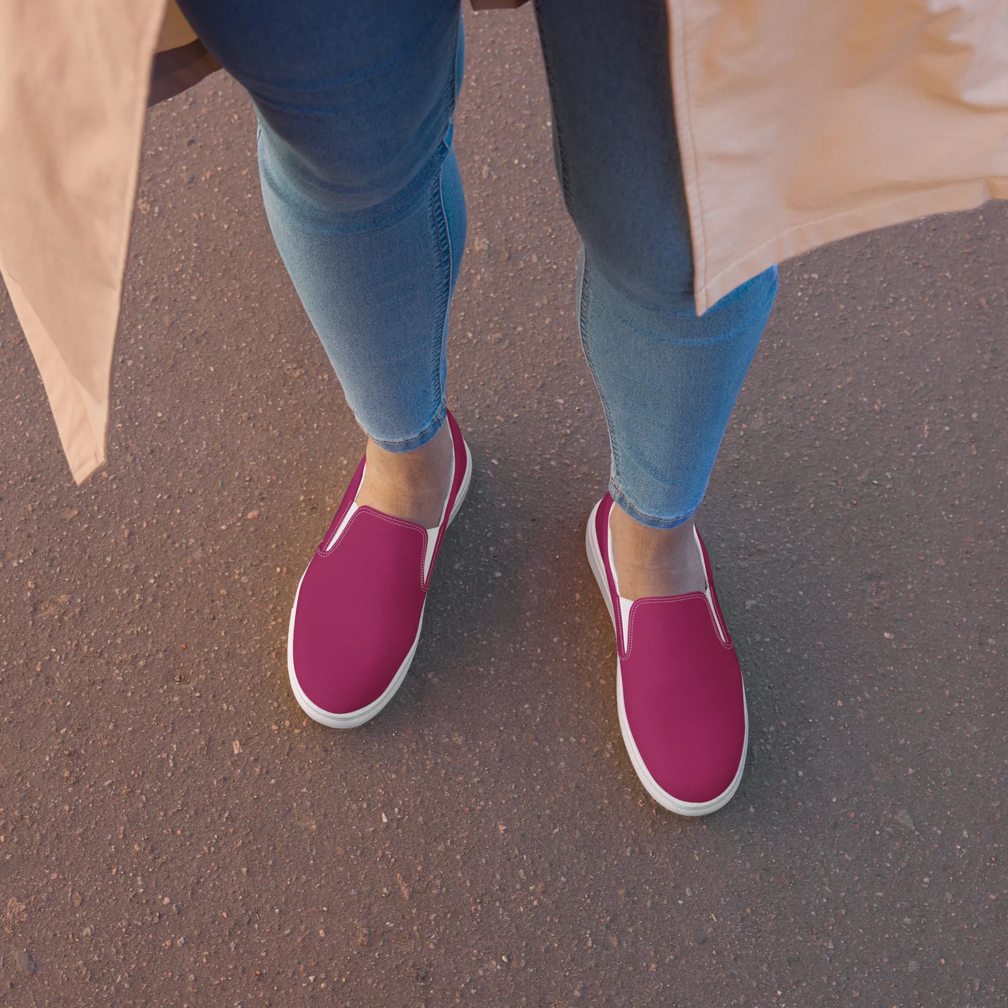 Women’s Berry Purple slip-on canvas shoes