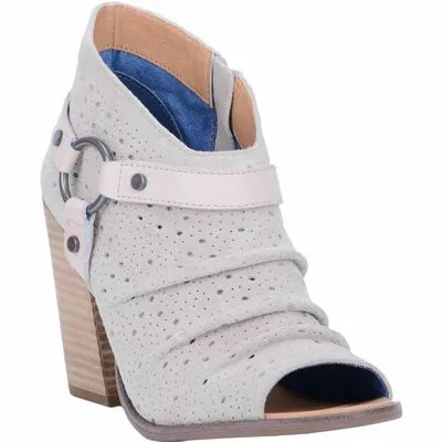 WOMEN'S DINGO OFF WHITE BOOTIE OPEN TOE DI 102