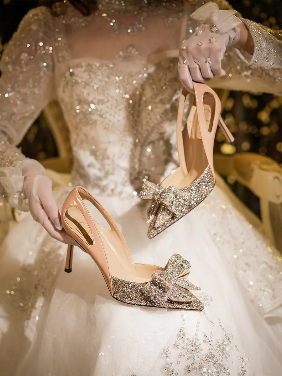 Women's High Heels with Diamonds Wedding Shoes